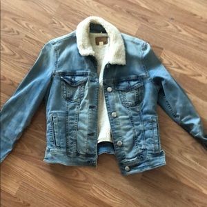 Faux Shearling / Sherpa Denim Jacket